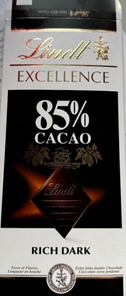 Фото - Cacao 85% rich dark Lindt