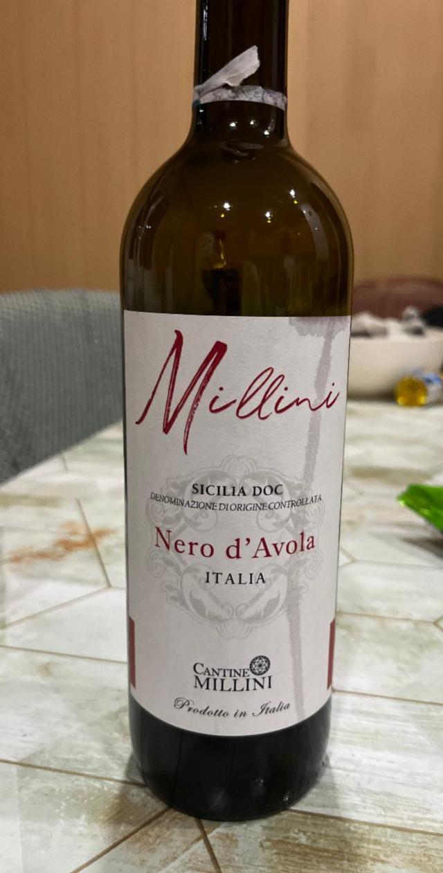 Фото - Вино червоне сухе Nero d'Avola Millini