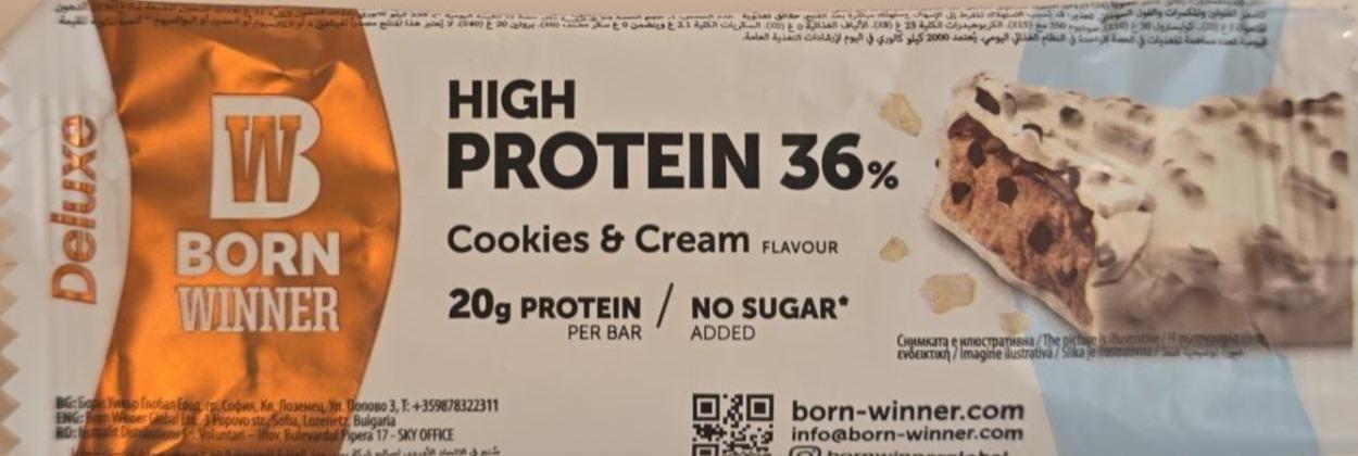 Фото - Cookies And Cream Protein Bar Born Winner