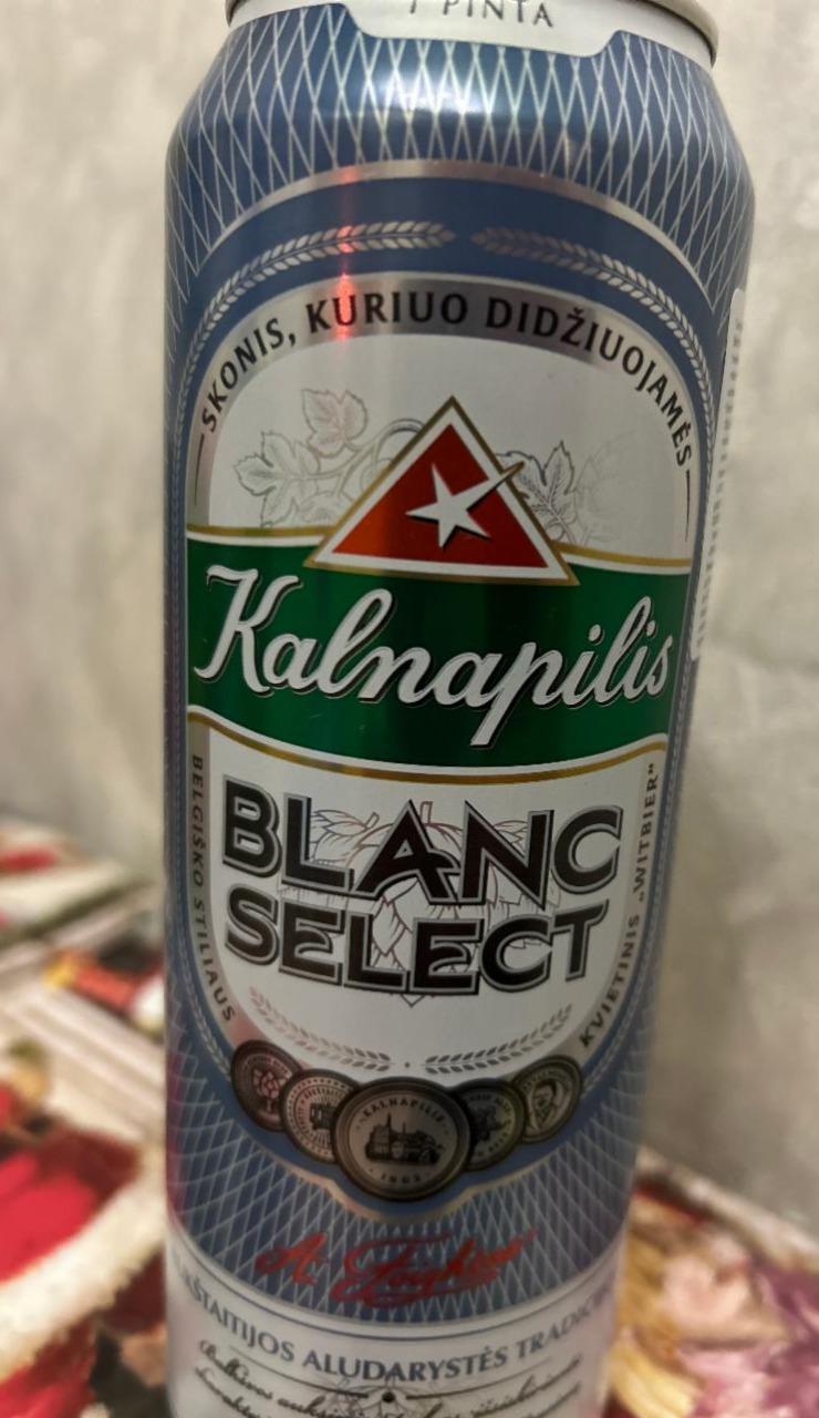 Фото - Пиво світле 5% нефільтроване Blanc Select Kalnapilis