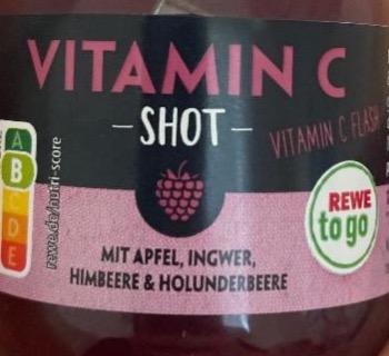 Фото - Vitamin c shot mit apfel ingwer himbeere holunderbeere Rewe to go