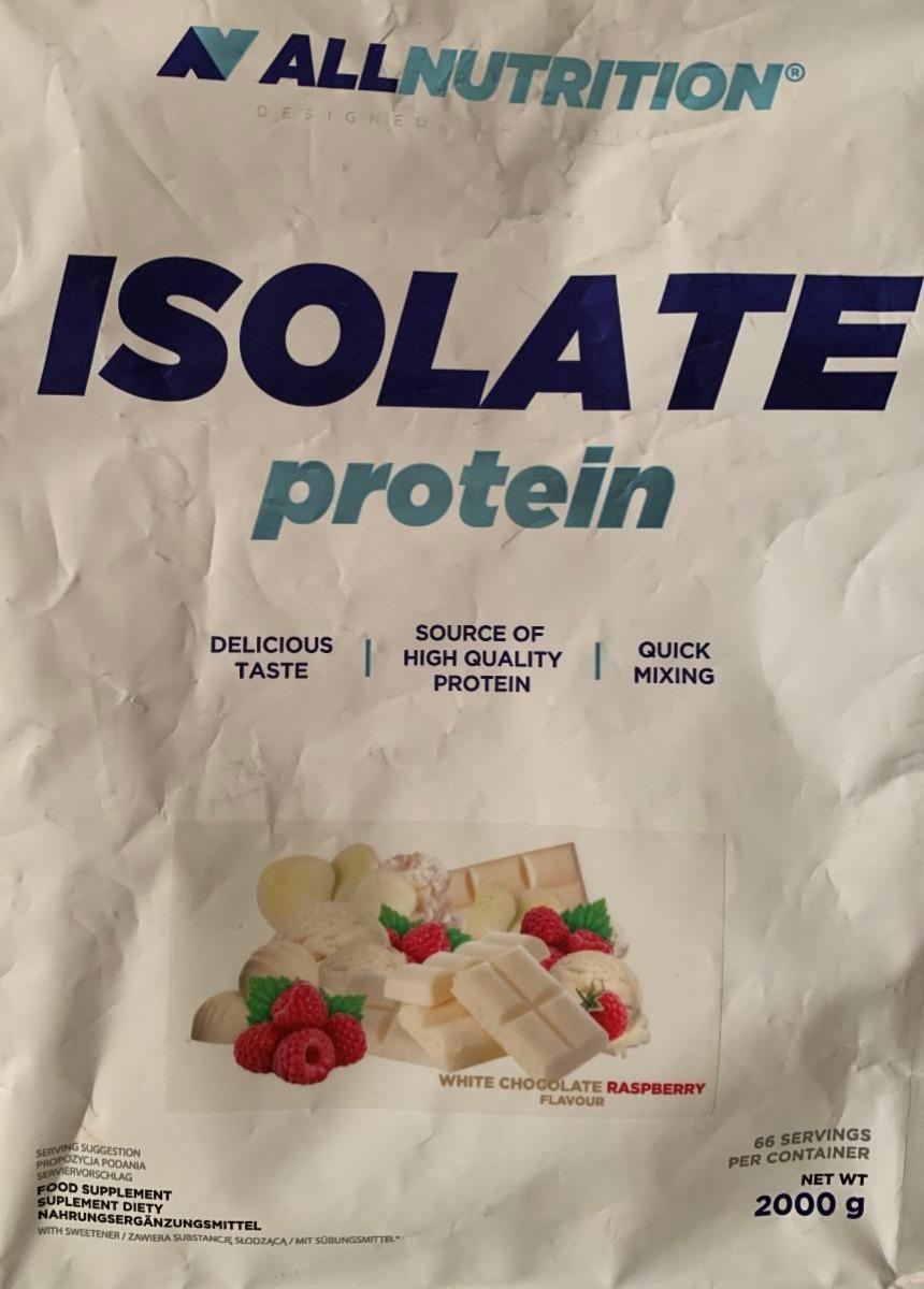 Фото - Isolat protein white chocolate raspberry flavour Allnutrition