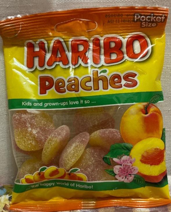 Фото - Цукерки желейні неглазуровані Peaches Haribo