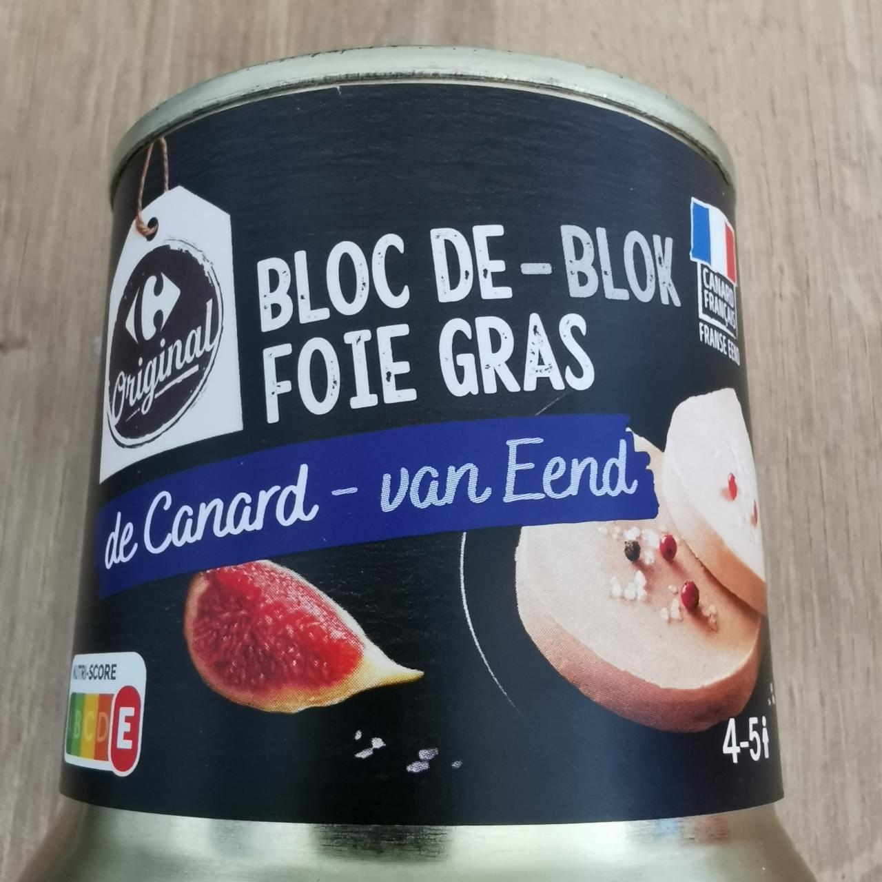 Фото - Bloc de blok foie gras de canard van eend Carrefour Original