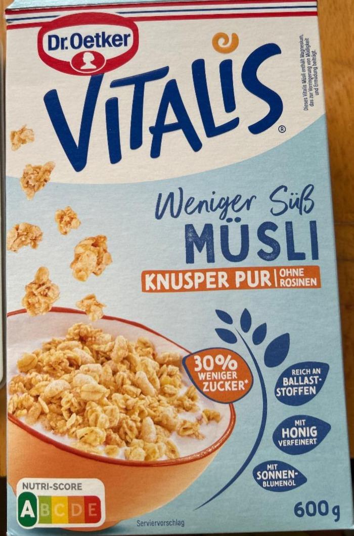 Фото - Vitalis Weniger Suẞ Musli Knusper Pur Dr.Oetker