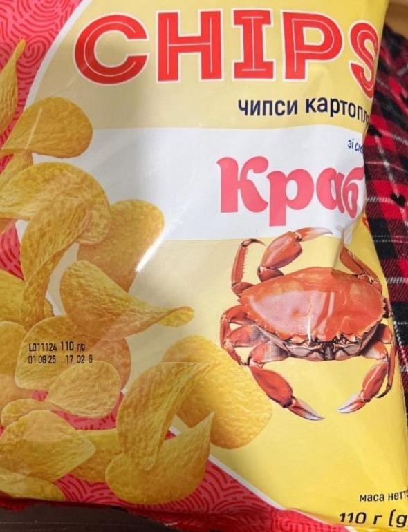 Фото - Чіпси картопляні зі смаком краб Chipster's