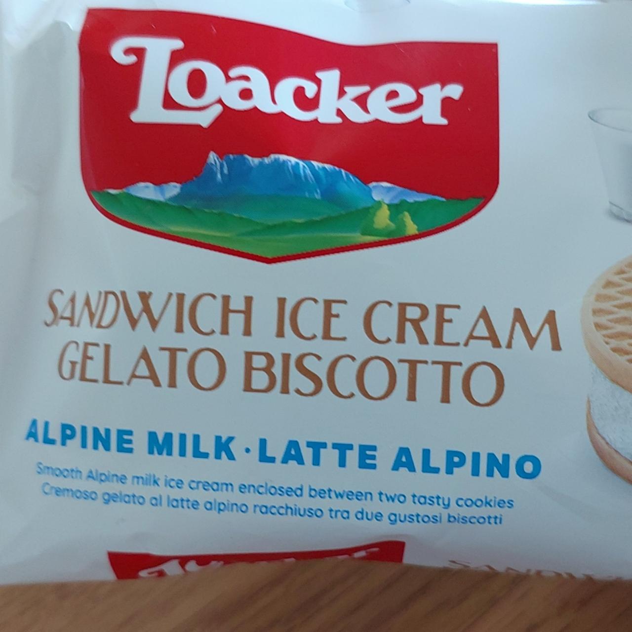 Фото - Sandwich ice cream alpine milk Loacker