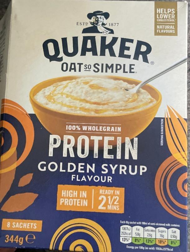 Фото - Protein golden syrup porridge sachets Quaker Oat So Simple