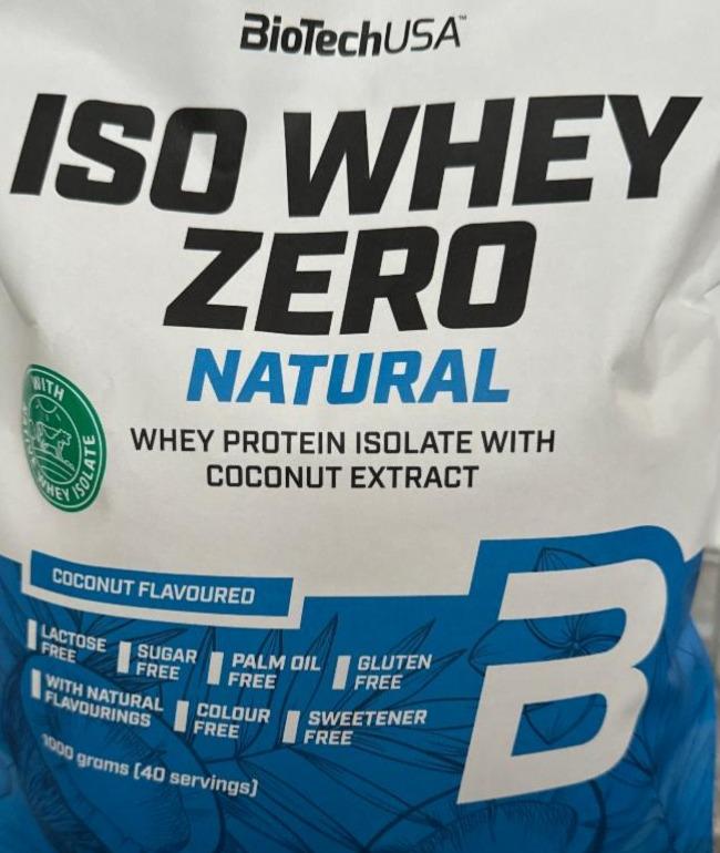 Фото - Iso whey zero natural Coconut flavour BioTechUSA