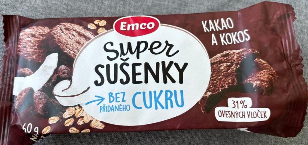 Фото - Super sušenky bez přidaného cukru kakao a kokos Emco