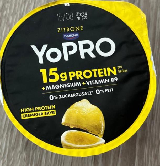 Фото - YoPro Cremiger High Protein Skyr Zitrone Danone