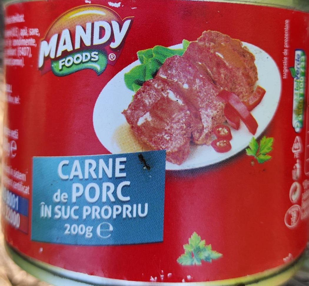 Фото - Carne de Porc in Suc Propriu Mandy foods