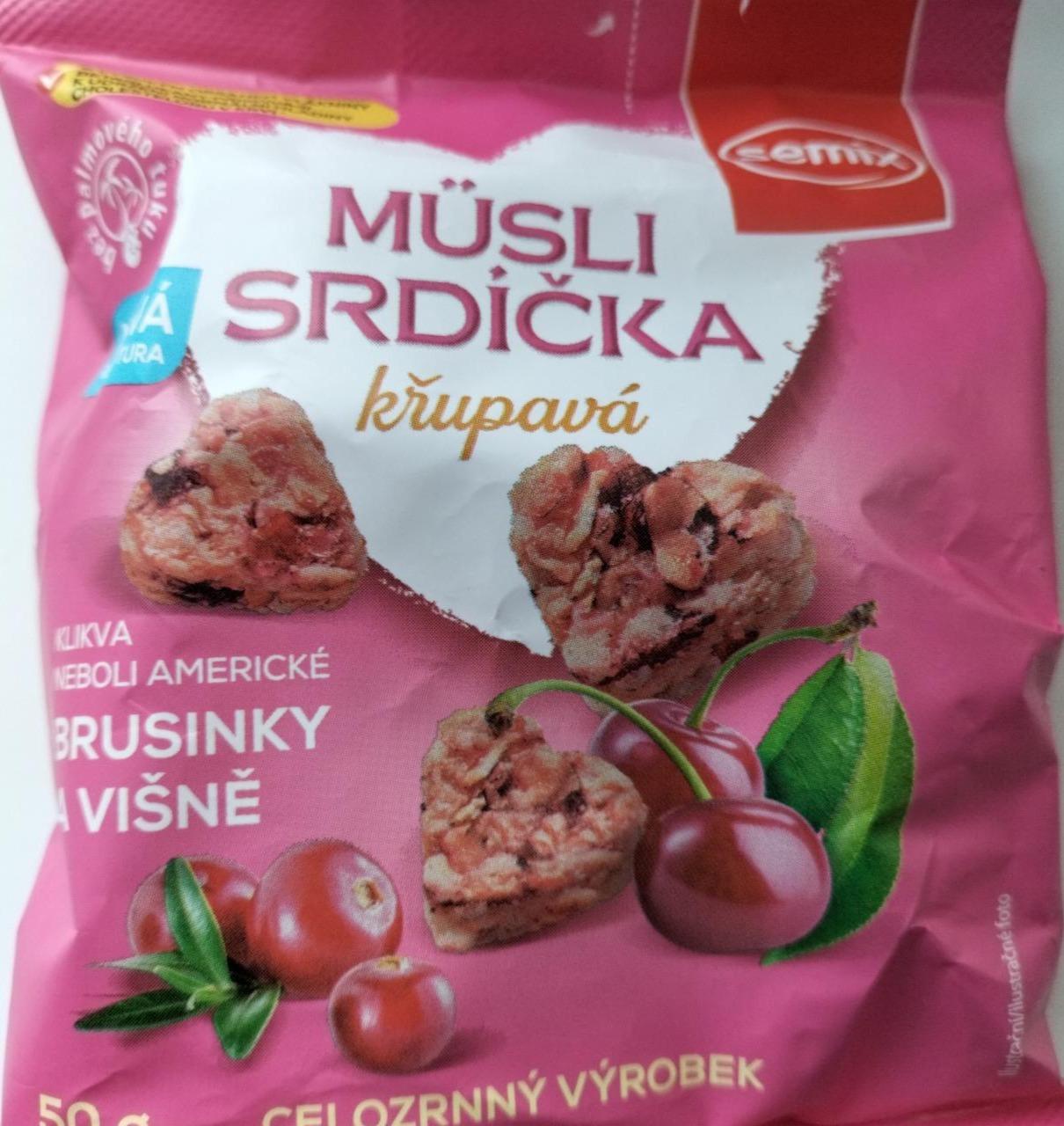 Фото - Müsli srdička křupavá Brusinky a višně Semix