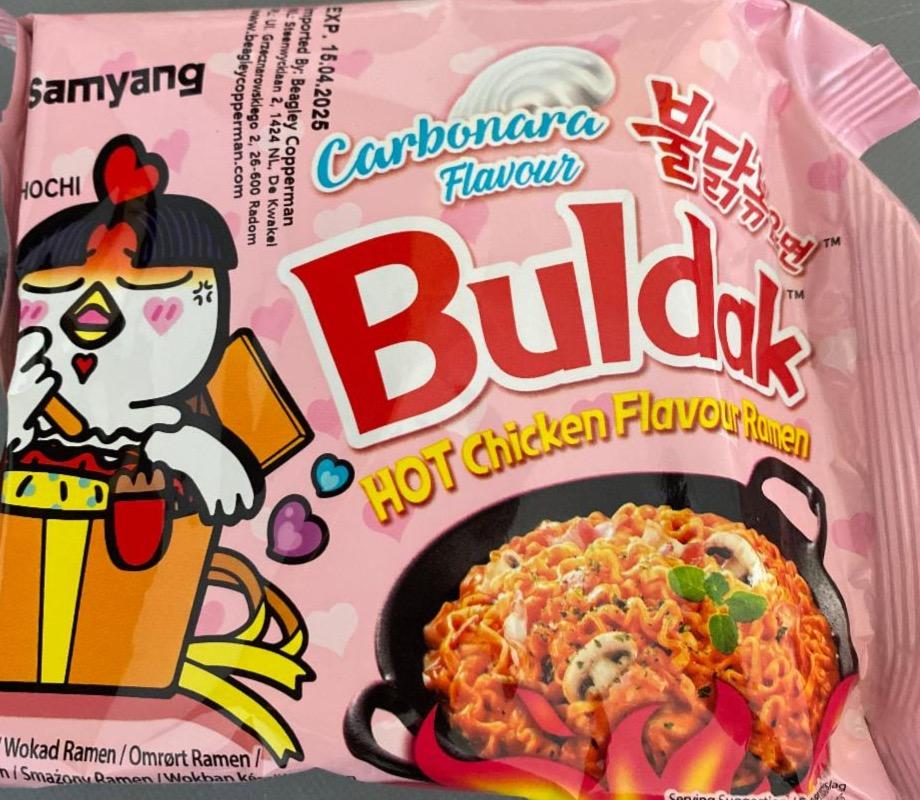 Фото - Buldak hot chicken flavour ramen carbonara flavour Samyang