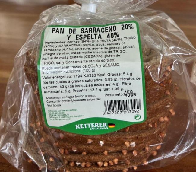 Фото - Pan de Sarraceno y espelta Ketterer