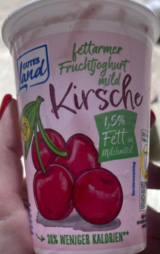 Фото - Fettarmer Fruchtjoghurt Mild Kirsche 1.5% Gutes Land