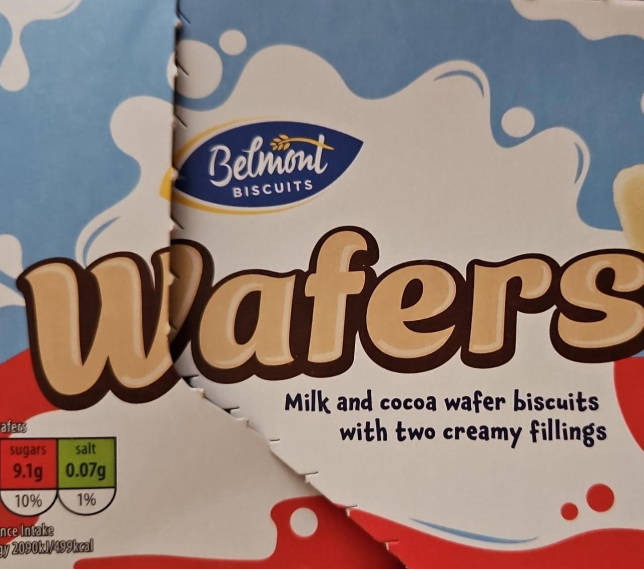 Фото - Wafers Milk and cocao wafers biscuits with two creamy fillings Belmont