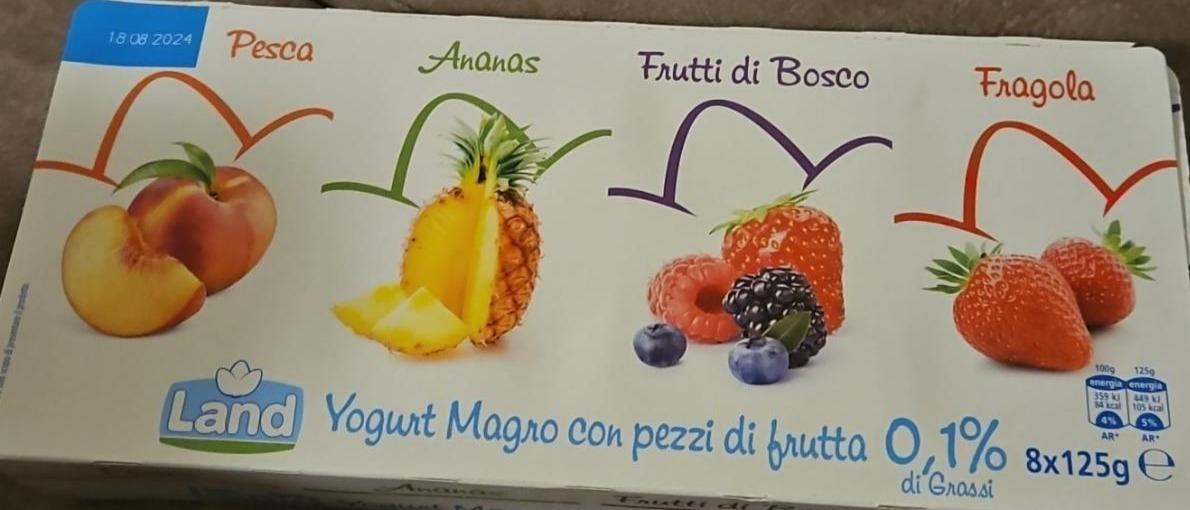 Фото - Yogurt magro con pezzi di frutta Land