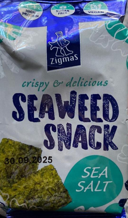 Фото - Seaweed snack crispy delicious sea salt Zigmas