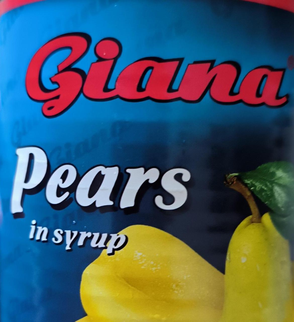 Фото - Pears in syrup Giana