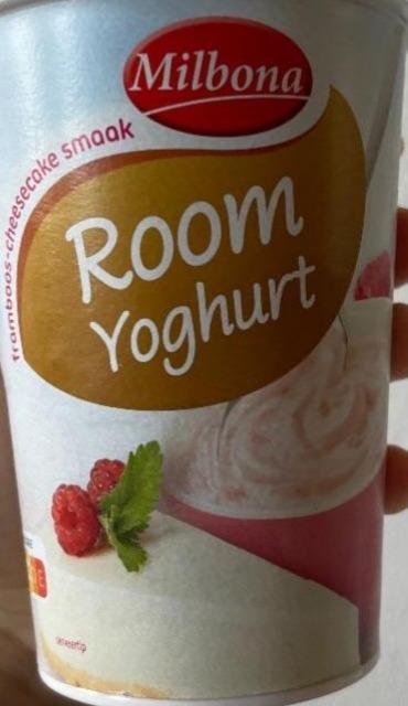 Фото - Roomyoghurt met frambozen en stukjes koek Milbona