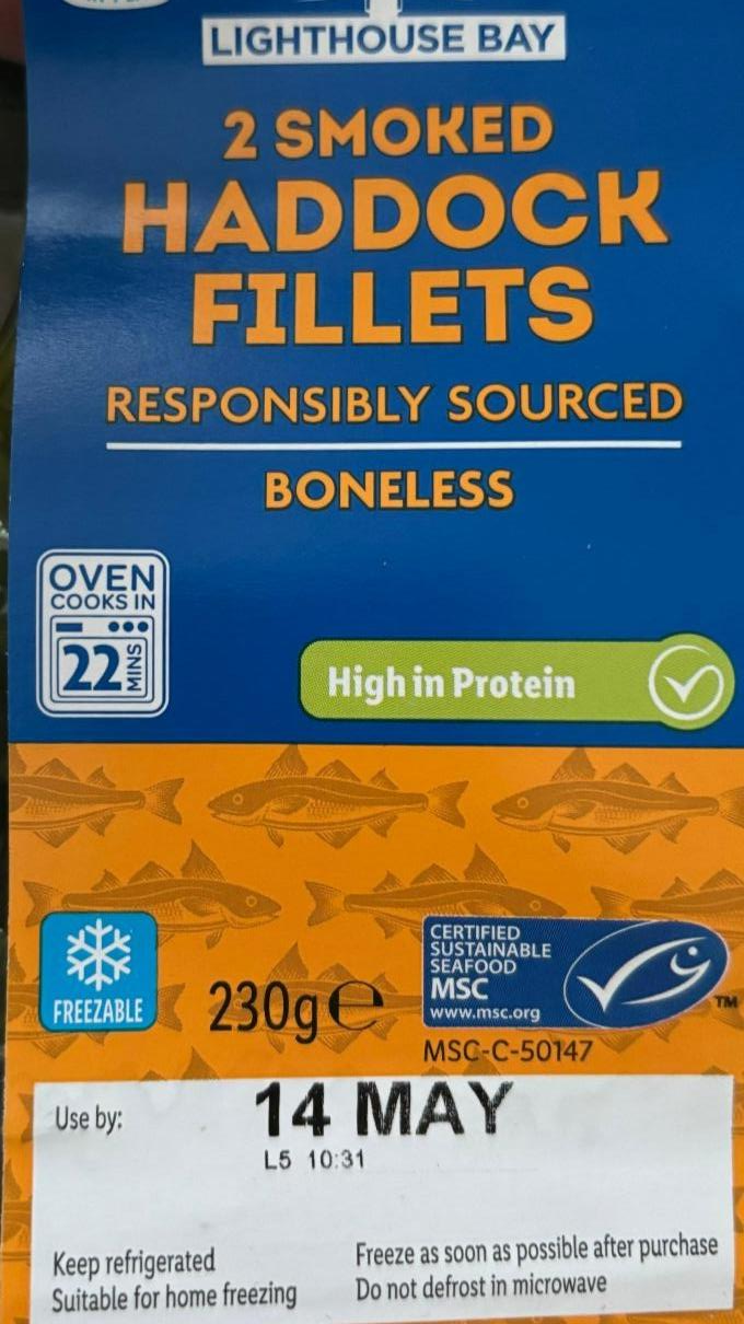 Фото - 2 Smoked Haddock Fillets responsibly sourced boneless Lighthouse Bay