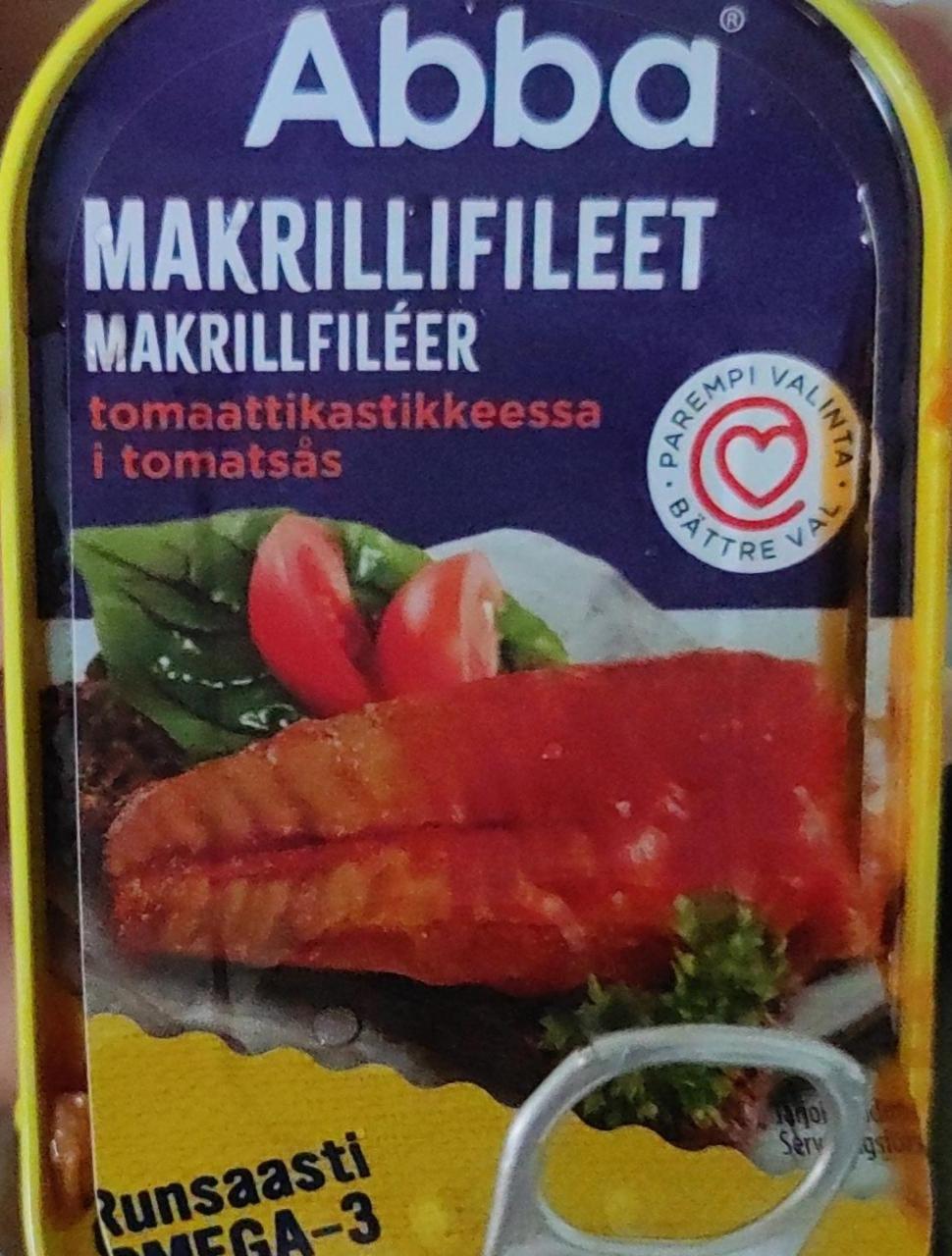 Фото - Makrillifileet tomaattikastikkeessa i tomatsas Abba