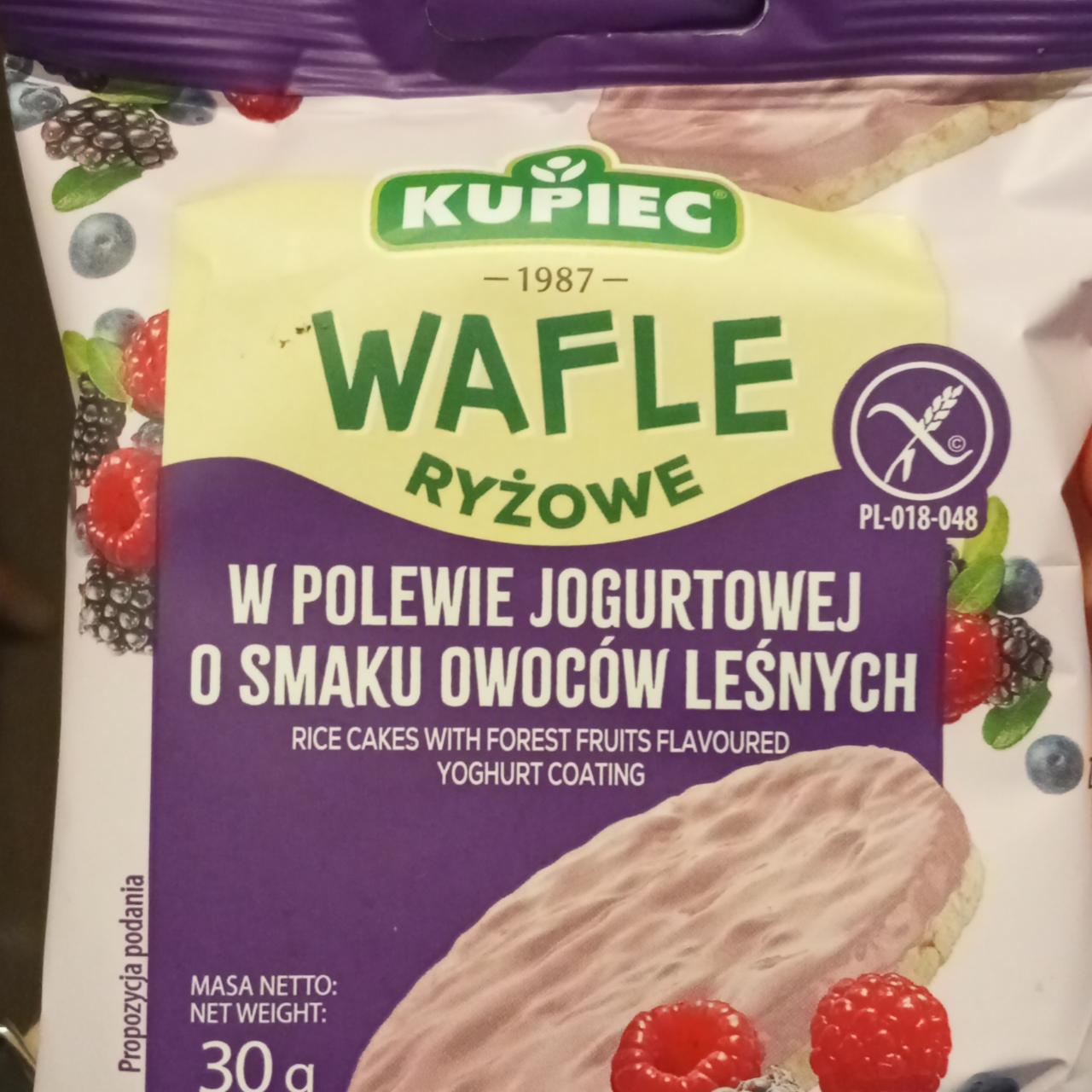 Фото - Wafle ryzowe w polewie jogurtowej o smaku owocow lesnych Kupiec