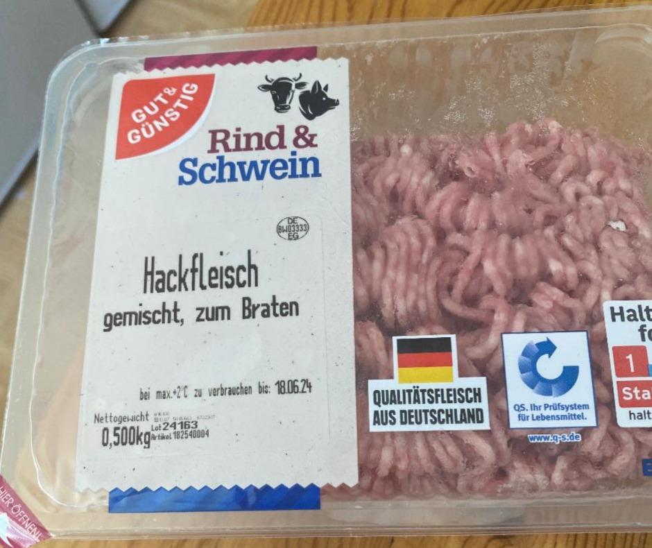 Фото - Rind und schwein Hackfleisch gemischt zum braten Gut&Günstig