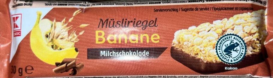 Фото - Musliriegel Banane Milchschokolade K-Classic