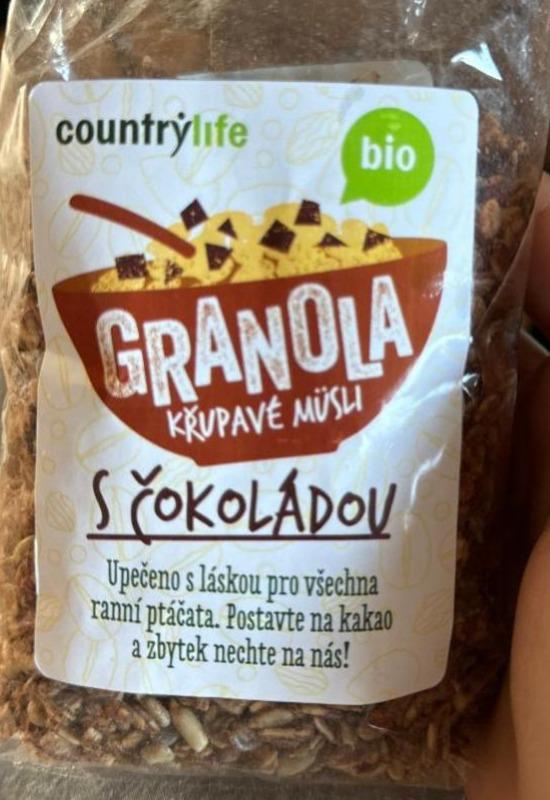 Фото - BIO Granola křupavé müsli s čokoládou Country Life