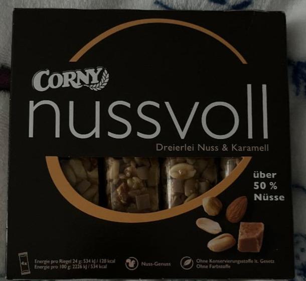 Фото - Батончики Nussvoll Caramel Corny