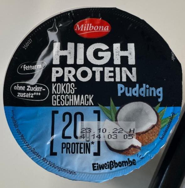 Фото - High protein Pudding Kokos Milbona