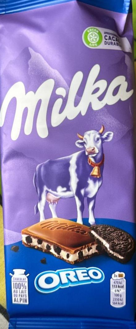 Фото - Шоколад молочний з шматочками печива Oreo Milka