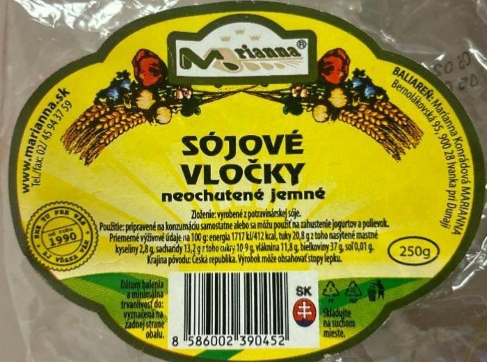 Фото - Sójové vločky neochutené jemné Marianna