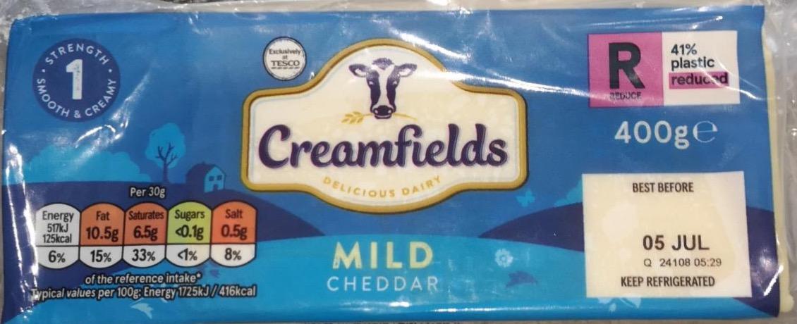 Фото - Creamfields Mild White Cheddar Tesco