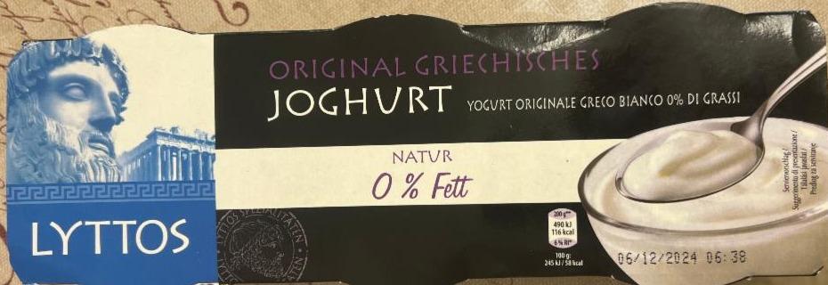 Фото - Original Griechisches Joghurt 0% Fett Lyttos