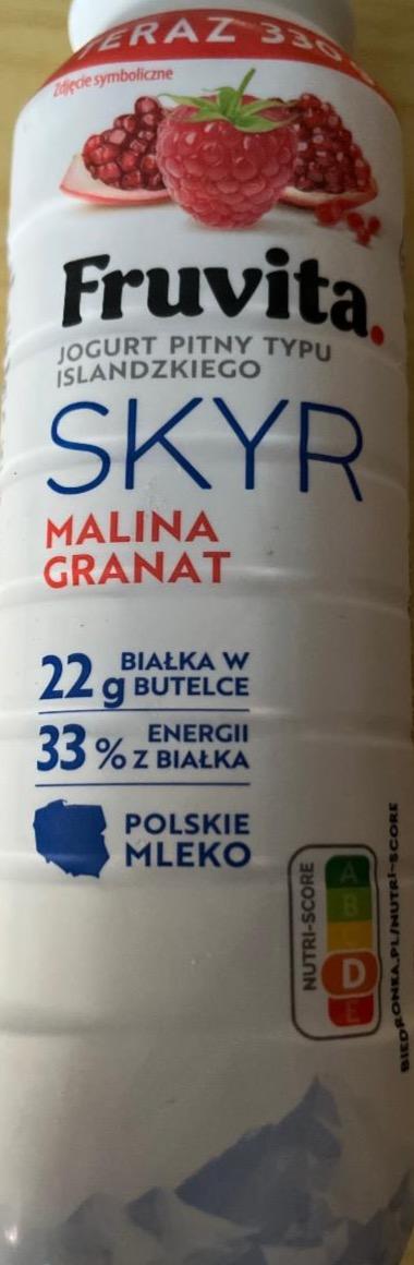 Фото - Skyr malina granat jogurt pitny skyr FruVita