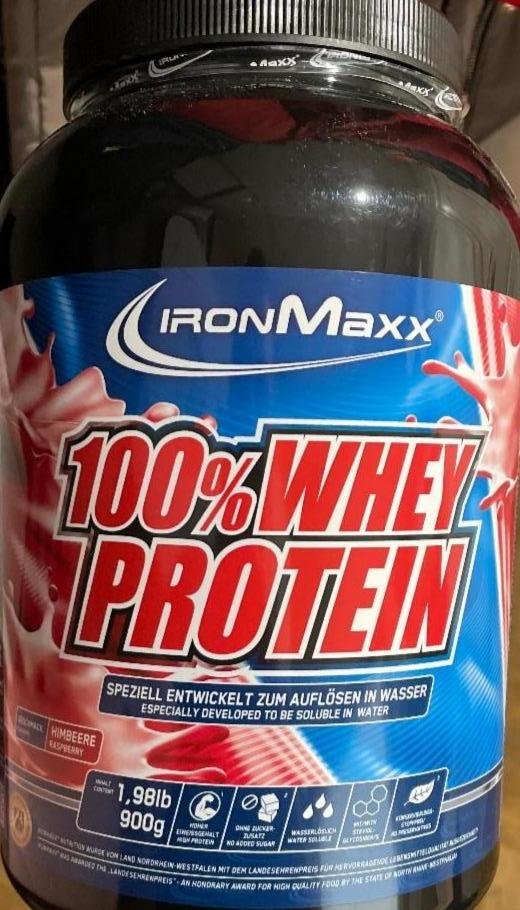 Фото - Протеїн 100% Whey Малина IronMaxx