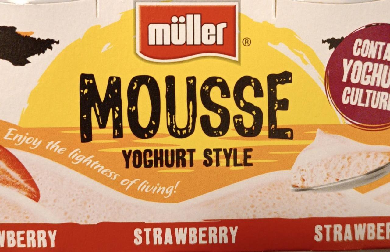 Фото - Mousse yoghurt truskawka Müller