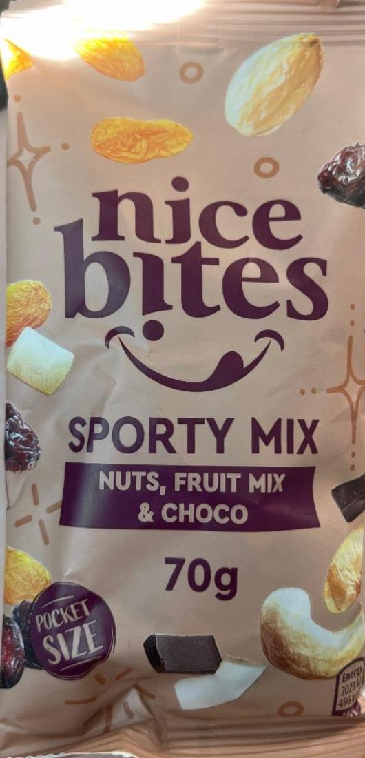 Фото - Sporty mix Nuts, Fruit mix&Choco Nice Bites