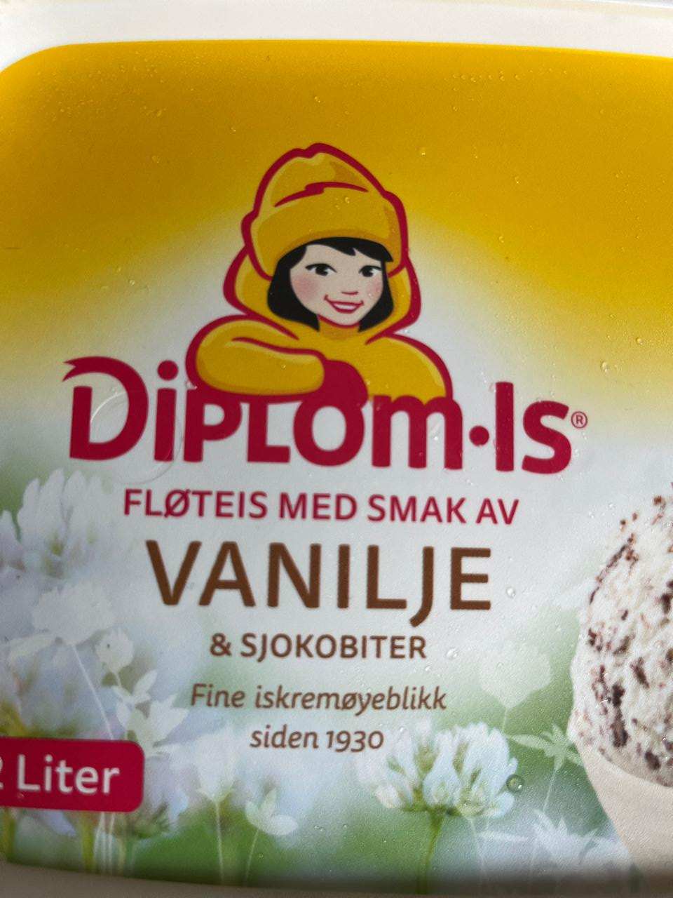 Фото - Floteis med smak av vanilje & sjokobiter Diplom-Is