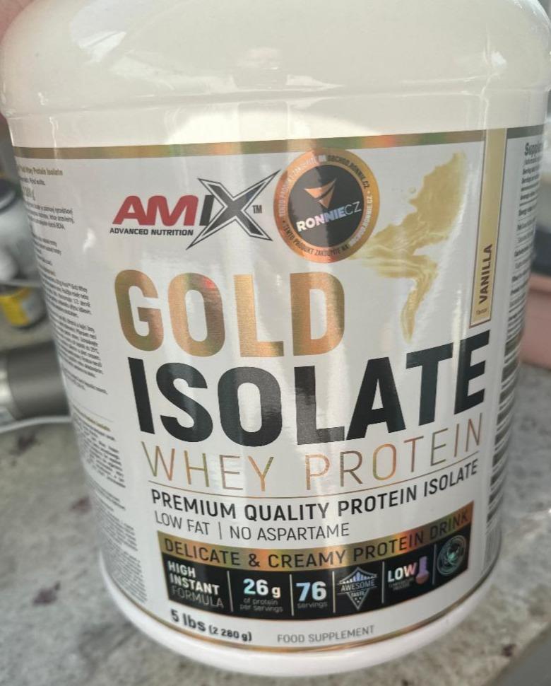 Фото - Протеїн Gold Isolate Whey Protein Vanilla Amix Nutrition