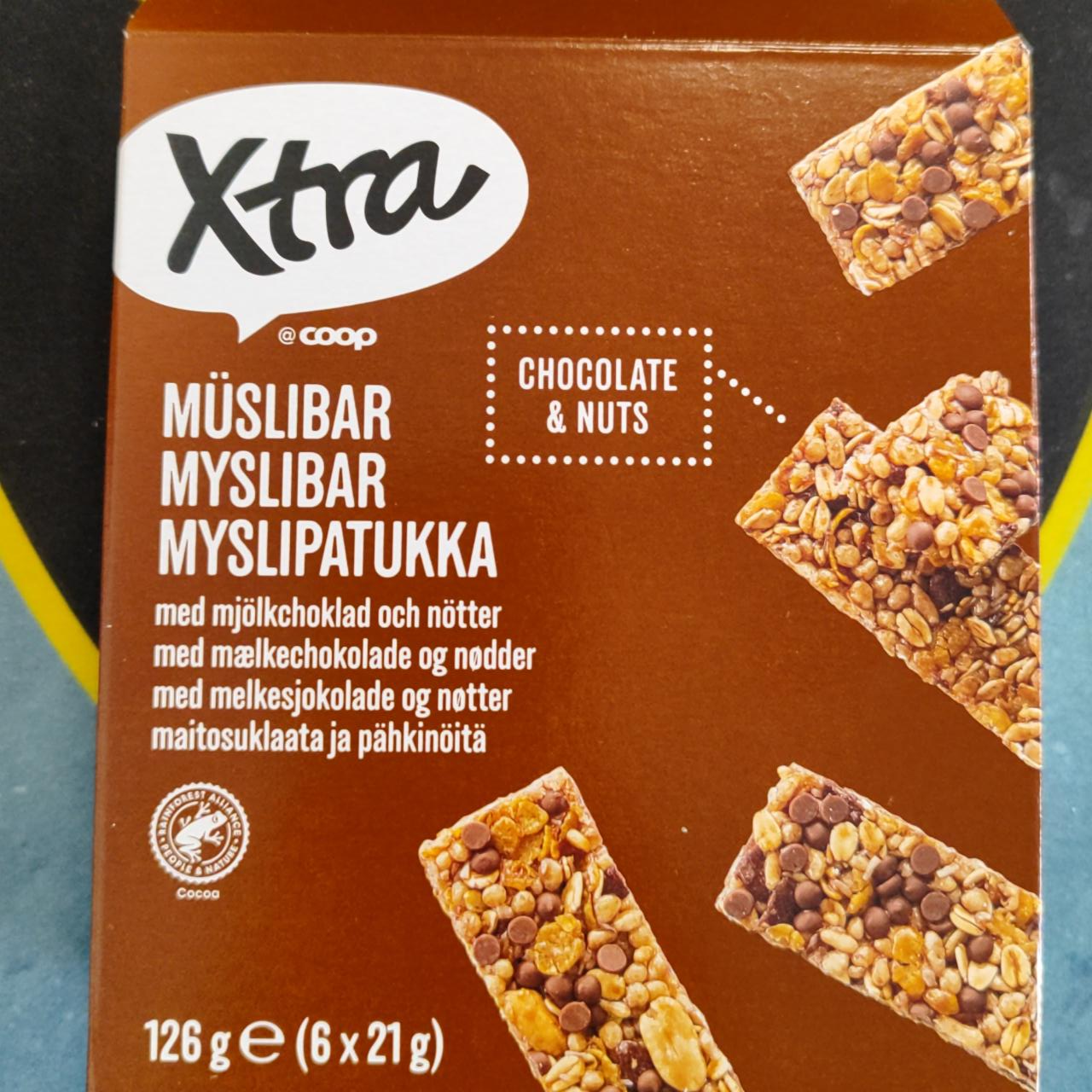 Фото - Батончик-мюслі MusliBar Chocolate & Nuts Xtra Coop