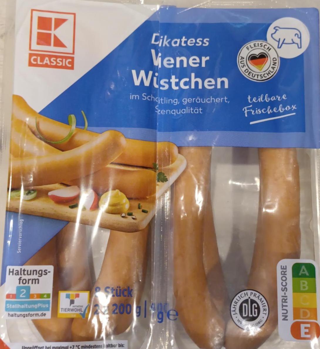 Фото - Delikatess Wiener Würstchen K-Classic