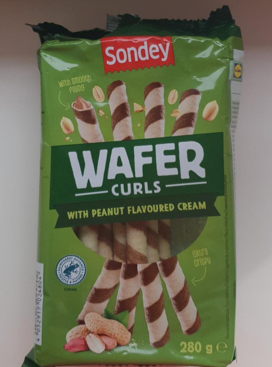 Фото - Wafer curls with peanut flavoured cream Sondey