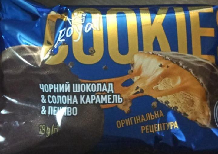 Фото - Печиво Cookies з солоною карамеллю глазуроване шоколадом чорним Truff Roya