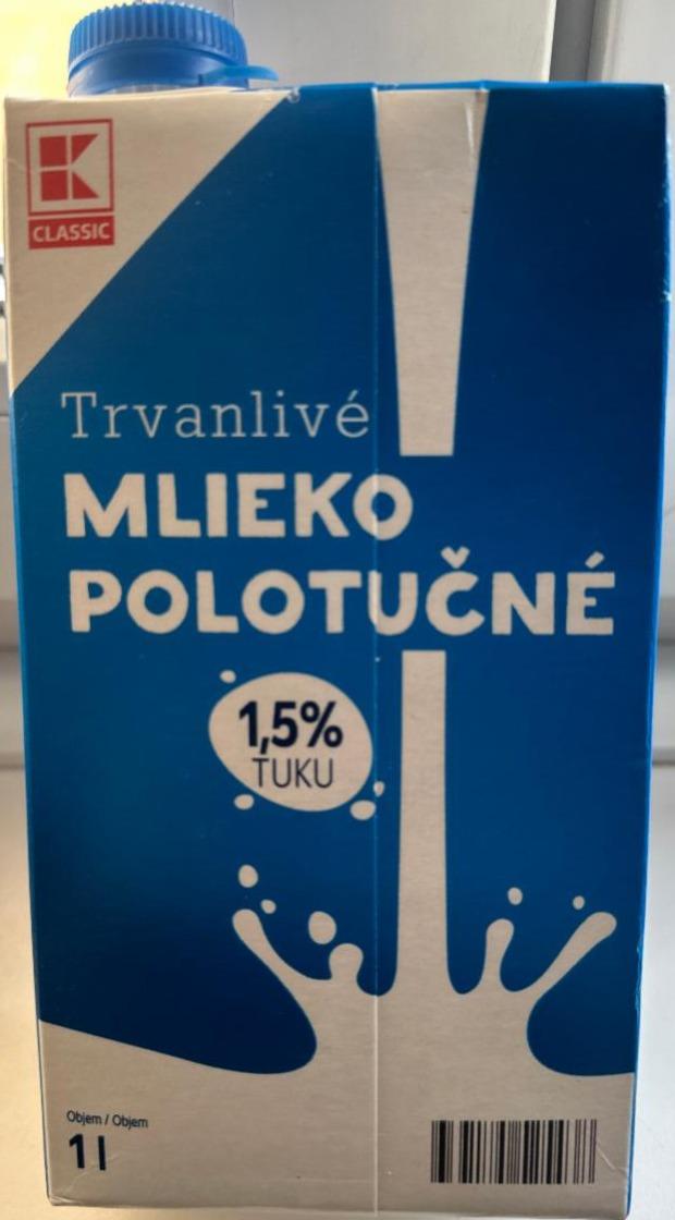 Фото - Twanlivé mlieko polotučné 1.5% K-Classic