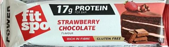 Фото - Protein bar power 17g protein strawberry FitSpo