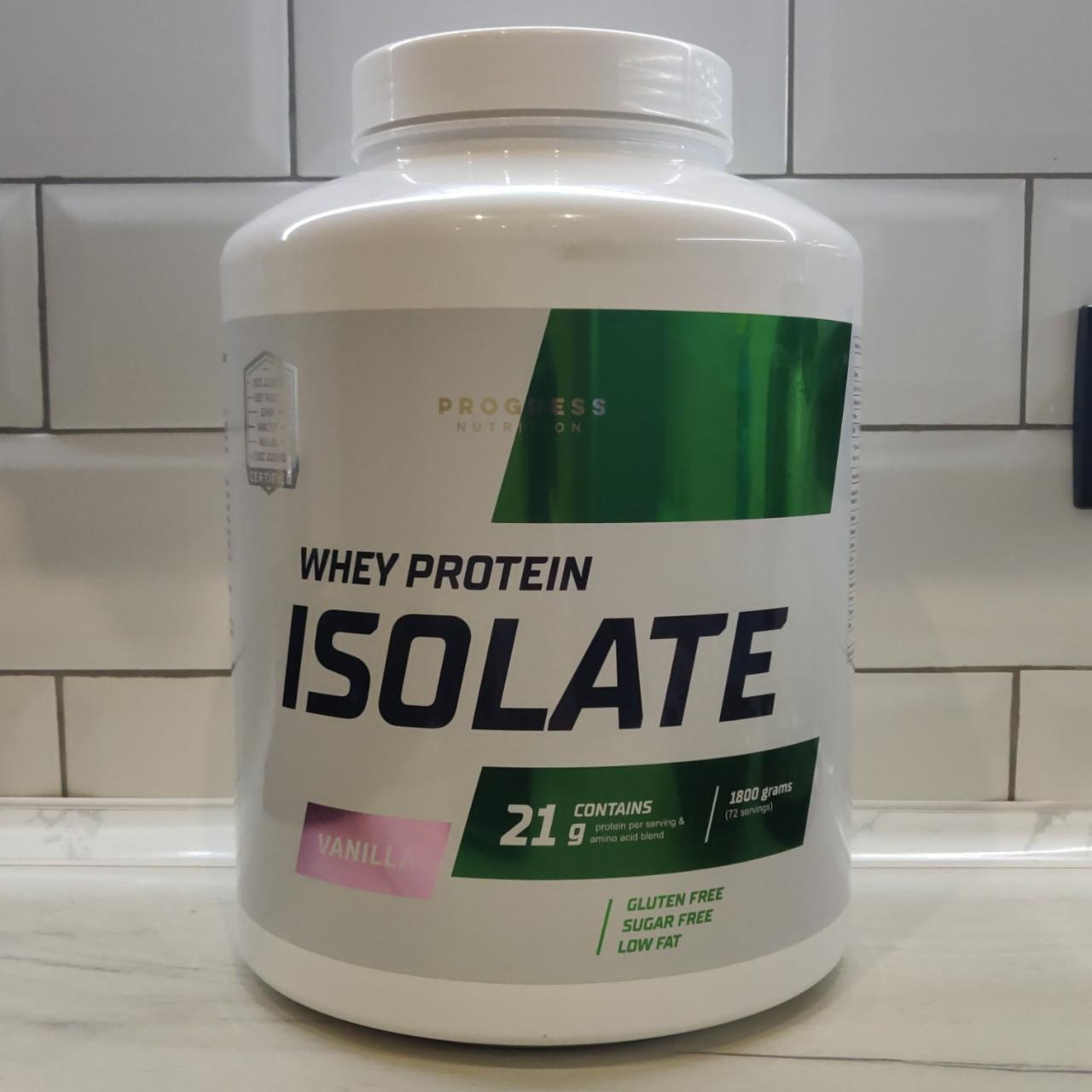 Фото - Протеїн сироватковий ізолят Ваніль Whey Protein Isolate Vanilla Progress Nutrition